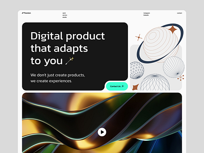 Flexion Digital Agency - Hero section branding digitalagency graphic design herosection ui uiux webdesign