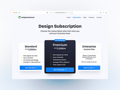 UI Design: Subscription Plan Page design subscription subscription plan ui ui design uiux user interface design web design web page