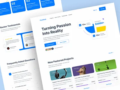 Fundraising Website Template Design charity charity website colorful design design ideas fund fund raising homepage landing page product design ui ui design ux web web design website website design
