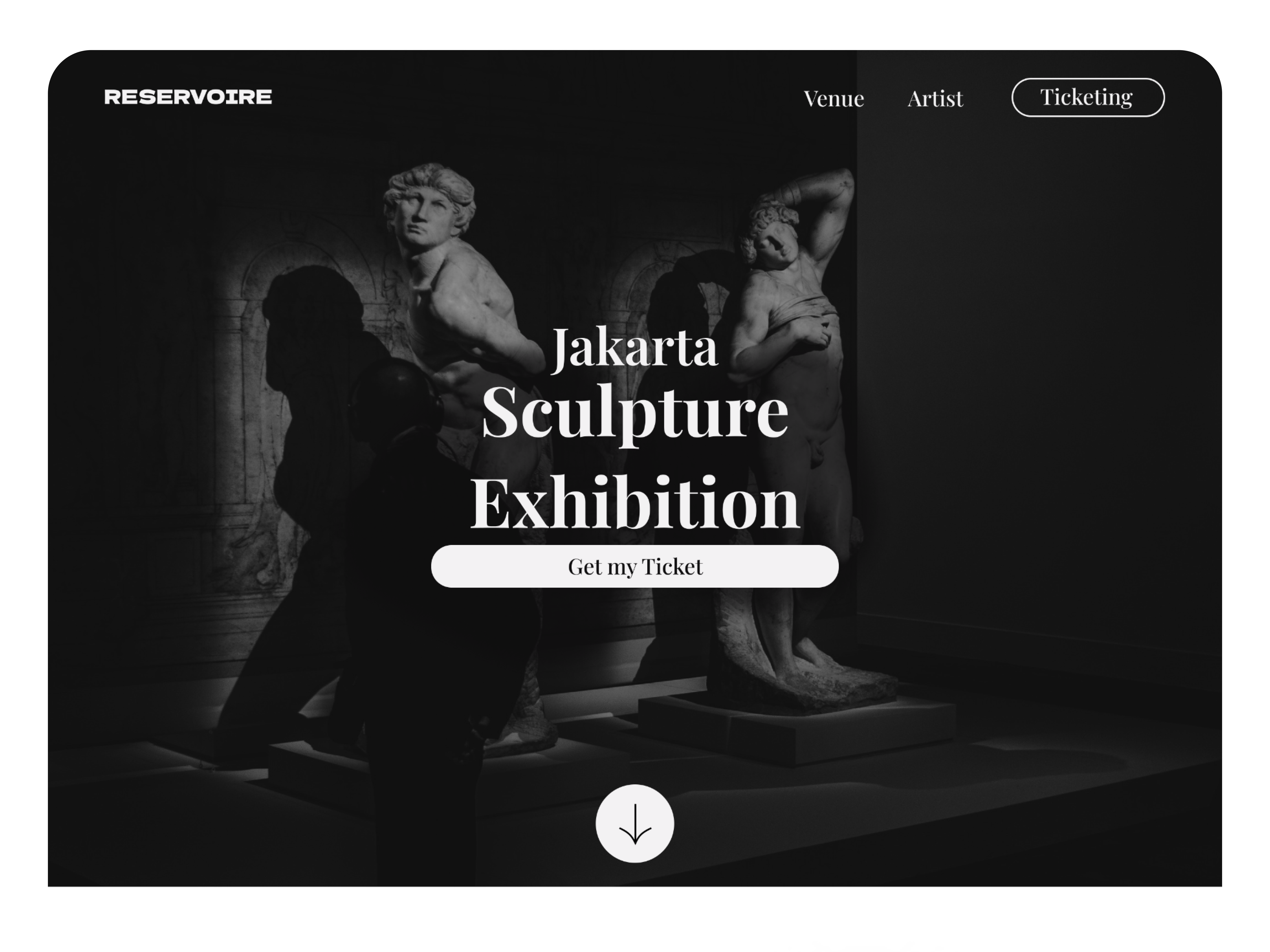 Sculpture Exhibition Landing Page By Muhammad Ilyasa On Dribbble