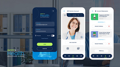 Entity + Health App Concept figma product design ui ux visual design