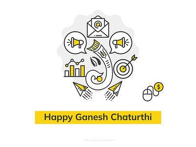 Happy Ganesh Chaturthi 2023 appy ganesh chaturthi branding digital marketing digital marketing icons ganesh chaturthi ganesh chaturthi 2023 graphic design icons illustration
