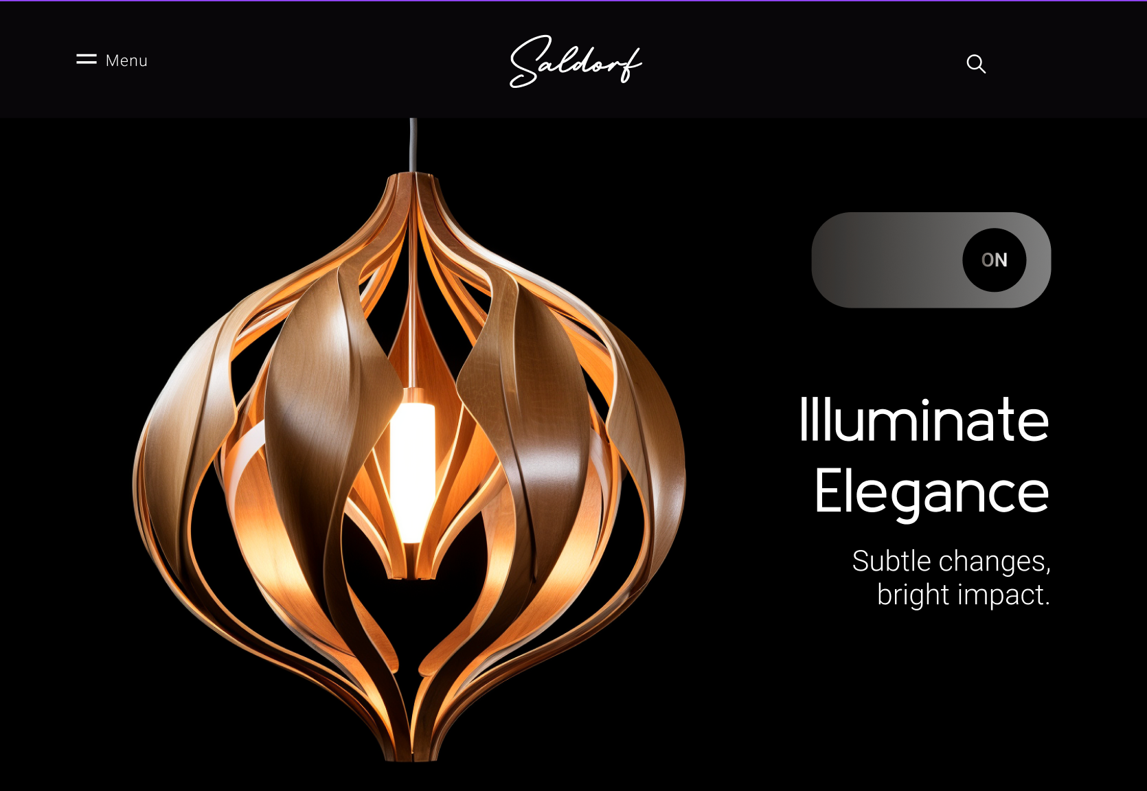 Luxury Home Page Concept for High-End Lighting Brand branding design furniture ui ux web design