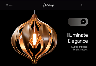Luxury Home Page Concept for High-End Lighting Brand branding design furniture ui ux web design