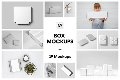 Box Mockups - Packaging Mockups gift bag mockup paper box