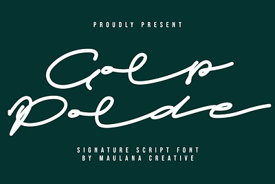 Golp Polde Signature Script Font branding font fonts graphic design maulana creative script script font