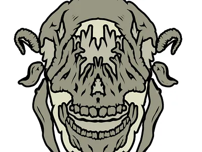 Tengkorak vintage ilustration 3d animation branding graphic design logo motion graphics ui