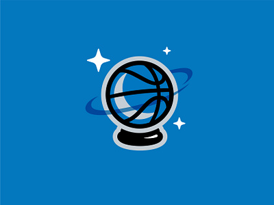 Orlando Magic (Alt. Logo) ball basketball black blue crescent crystal crystal ball design disney gray logo magic nba orlando orlando magic penny shaq star stars white