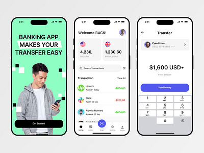 Finance App Design app design app ui design app ui ux design app ux design bank bank app banking banking app branding finance app finance app design fintech graphic design mobile app design mobile banking app mobile ui money send app ui ux web design