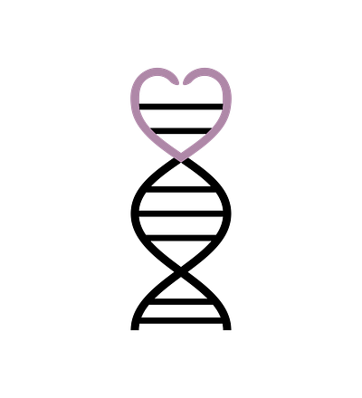 DNA Heart of Authenticity branding dna graphic design heart icon logo love self love