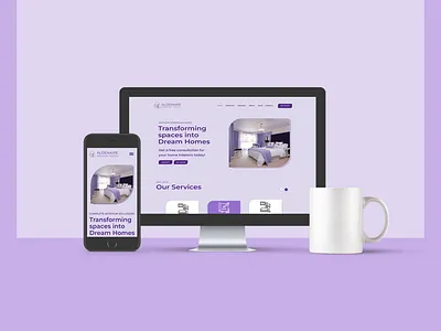 ALDENAIRE: Business Homepage Design brand website branding business website design figma interior design studio website interior design website purple website responsive website ui ux web design