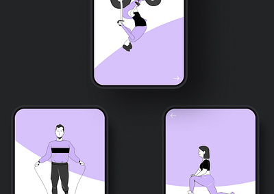 Onboarding Screen Fitness App UI Design android design challange figma ios mobile ui ui ux