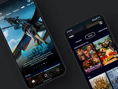 HBO max App UI Design android design challange figma hbo ui ui design ux ux design