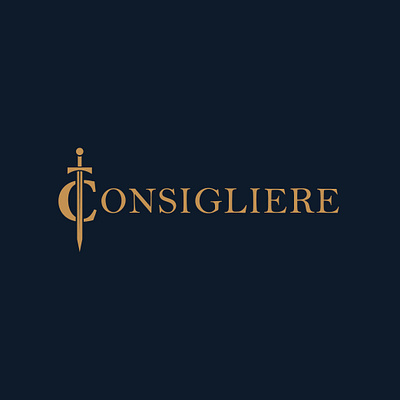 Consigliere - Men's Brand brand branding consigliere gold logo logo design luxury luxury brand mafia logo secret society sword sword logo