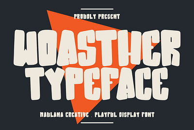 Woasther Typeface Playful Display Font animation branding design font fonts graphic design illustration logo nostalgic ui