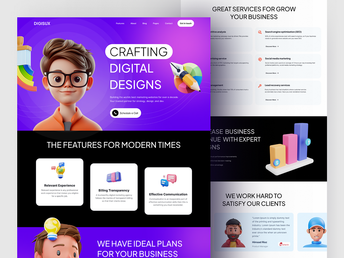 UI/UX Design Agency Landing Page by Nishar Multani for Smart Ux Design ...
