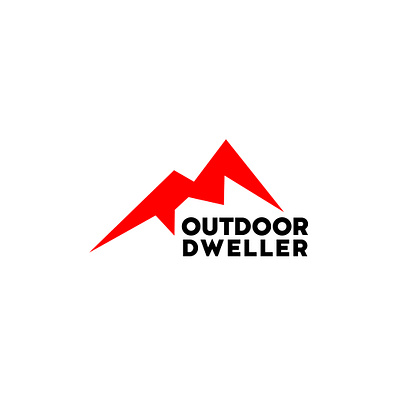 Outdoor Dweller - Outdoor Company Brand brand branding classic graphic design hiking hiking logo logo logo design minimal outdoor outdoor logo red