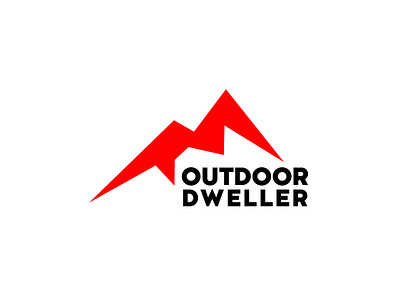 Outdoor Dweller - Outdoor Company Brand brand branding classic graphic design hiking hiking logo logo logo design minimal outdoor outdoor logo red
