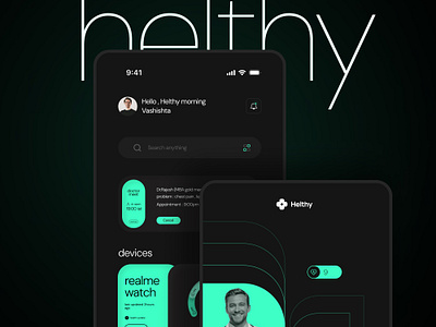 Helthy mobile app design UI app app design behance branding dark design dribble figma graphic design logo mobile app ui ux