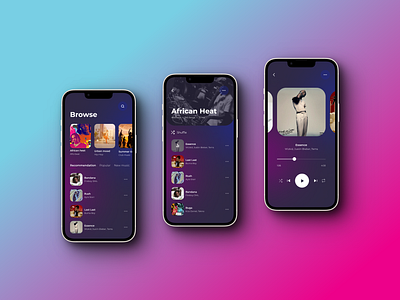 Music Player App app design mobile ui ux