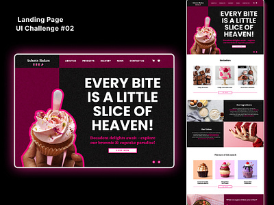 Daily UI 02: Design a landing page baking branding dailyui graphic design landingpage ui uidesign uiux uxdesign website