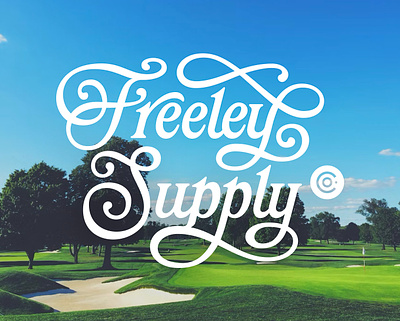 Freeley Supply Co. athletic branding flourish golf hat identity lettering logo merch script shirt sports