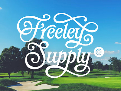 Freeley Supply Co. athletic branding flourish golf hat identity lettering logo merch script shirt sports