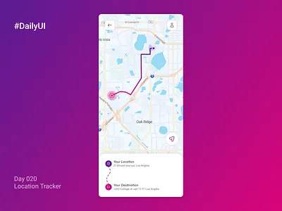 #DailyUI day 021 challenge dailyui destination location location tracker ui