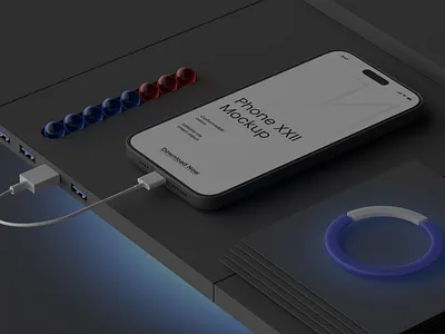 iPhone 14 Mockup 3d app cinema4d display iphone mockup phone primitives redshift render screen web