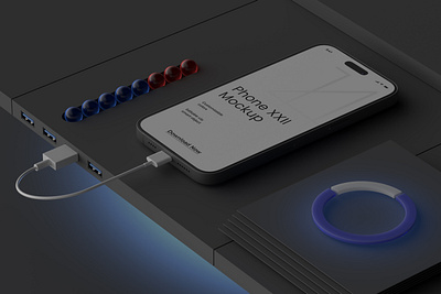 iPhone 14 Mockup 3d app cinema4d display iphone mockup phone primitives redshift render screen web