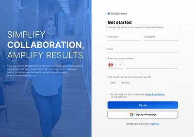 Jira Software - signup concept app dailyui design singup ui ux