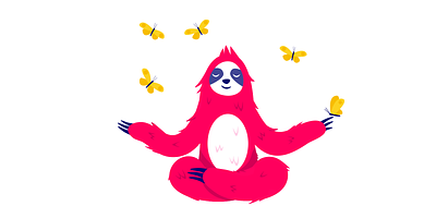 Perfect sloth character illustration sloth vector