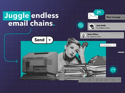 Jiga 2d animation collage mess retro vector vintage