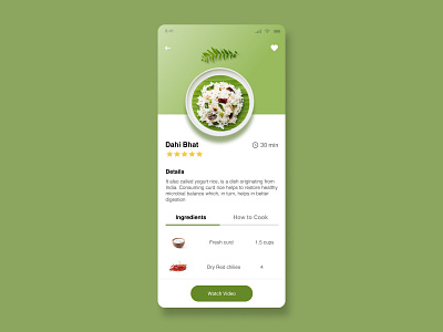 Recipe- #14/100 - Daily UI Challenge recepie ui challenge