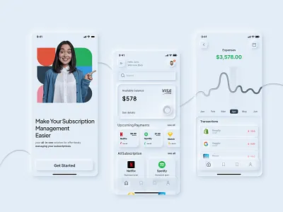 Subscription Management App Design (Pennypal) 3d app design appuiux branding figma financial graphic design interface minimal mobile app design product design saas startup subscription ui ui ux