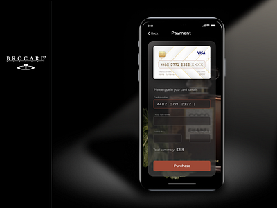 Checkout screen concept for a perfume store app beauty black card checkout dark ui glassmorphism inputfields luxery mobile design online shop parfumes purchase ui