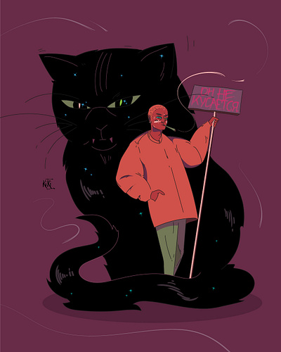 MyFriend art cat character design digital illustration