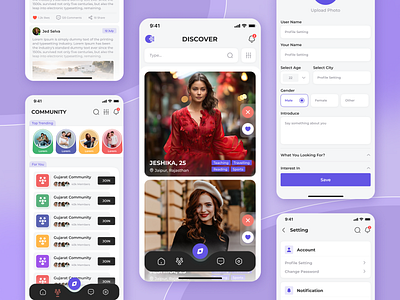 Dating + Matrimonial App Redesign chating creative creative design datingapp designersworld designinspiration loveapp matrimonial uiux userexperience