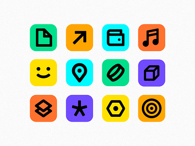 Chunky Icons blue bold coin icons lego music rounded square