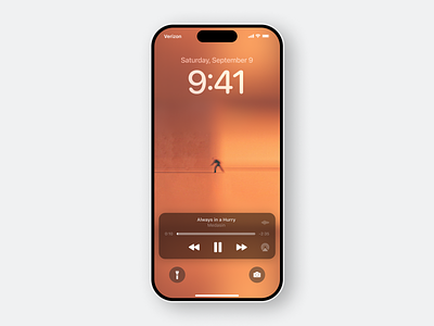 iOS 17 Music Lock Screen Concept app apple music ios ios17 lock screen music player ui ux widget