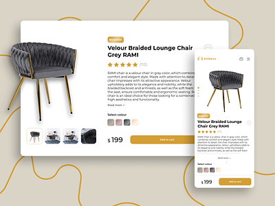 E-commerce Product Card addtocart app bestseller buy cart design e commerce ecommerce furniture interior price product productcard shop ui uidesign uiux ux webapp website