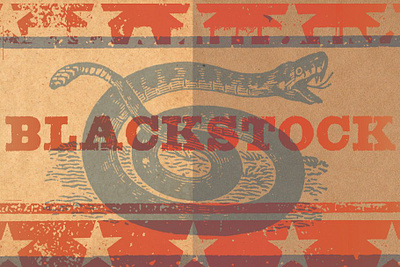 Blackstock Free Download 1800s antique cowboy decorative distressed headline letterpress poster rough rustic serif slab western wild west woodtype