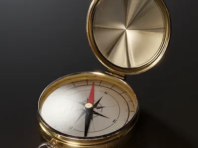 Ancient golden compass photoshop