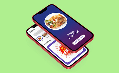 Food Ordering iOS App's UI app graphic design ios ui ux