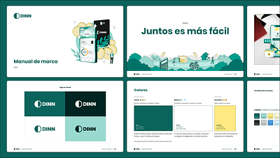 DINN Brand Book book brand branding digital graphic design invest logo money ui ux