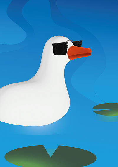 Duck 3d ad adobe illustrator graphic design illustration