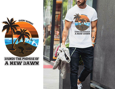 Sunset T-shirt design custom t shirt design sunset t shirt design t shirt t shirt design typography