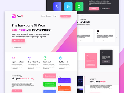 Website Design for WebAI figma ui vector website