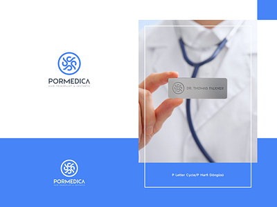 Pormedica Logo Design aesthetic branding design hair logo medical transplant