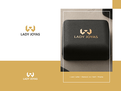 Lady Joyas Logo Design branding design gold jewelry logo woman